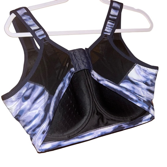 Lane Bryant Livi navy/lilac underWire tie dye Sports Bra 42DD exercise workout - Picture 2 of 4